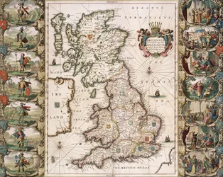 Britannië zoals het was verdeeld in de tijd van de Engelse Saksen, 1616